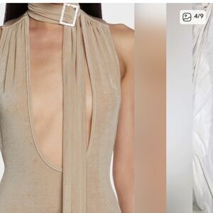 Nwt O Dolly Dearest Tan Shimmery The Starlet Dress Size Medium